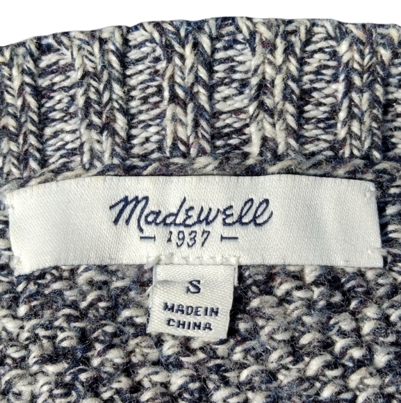 Madewell grey and black pullover sweater. S - Picture 3 of 4